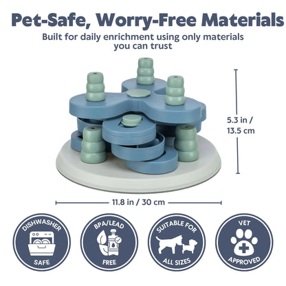 Dog Activity Move2Win Strategy Game, Level 3, Advanced Dog Puzzle Toy, Treat Dispenser
